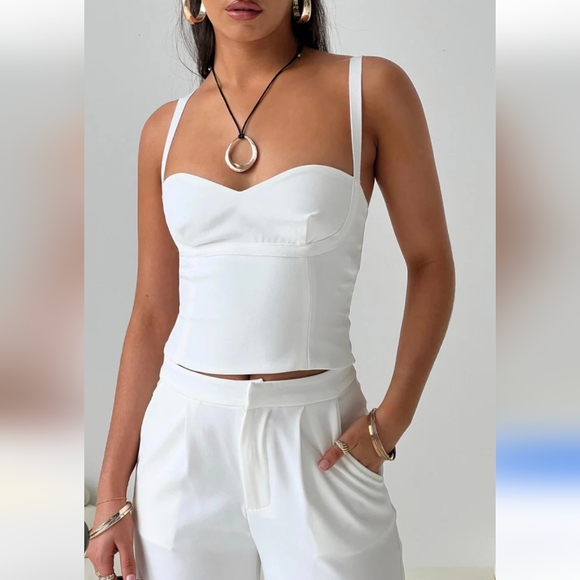 Princess Polly Briana Set White Size 6 - Picture 3 of 15